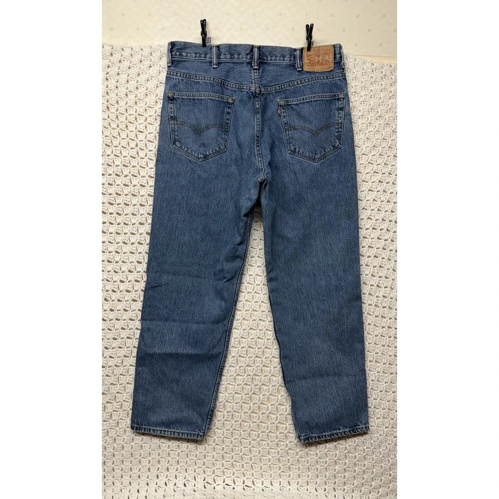 Levis 550 Jeans Men's 38x32 Fits 36x29 Blue Denim Straight Leg 100%Cotton